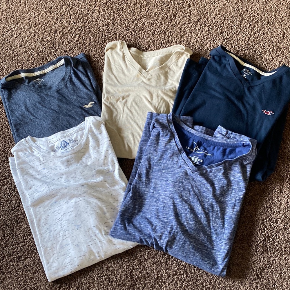 Lot of 5 plain shirts all short sleeve
